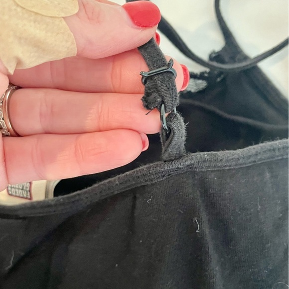 Vintage Faded Glory‎ Womens Cotton Cami Tank Top Fairy Romantic Y2K 90s Lace - Picture 9 of 13